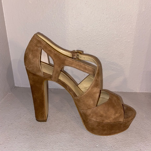 Michael Kors Harlen Platform Suede Heels - Picture 6 of 11
